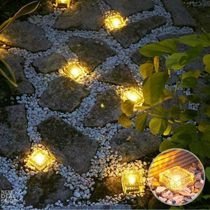 Solar-powered Glass Brick Path Light - Heavy Duty Outdoor Lights!